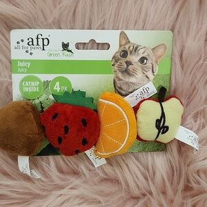Brand New AFP GREEN RUSH "JUICY" CATNIP Cat Toy-4PK